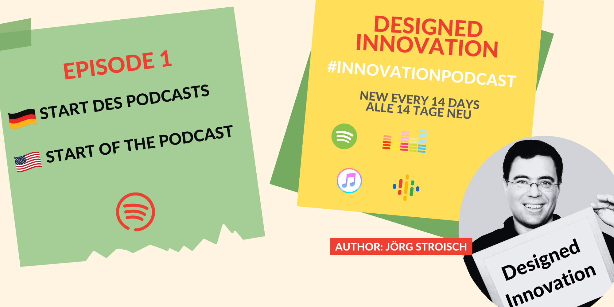 The ne podcast "Designed Innovation" starts.