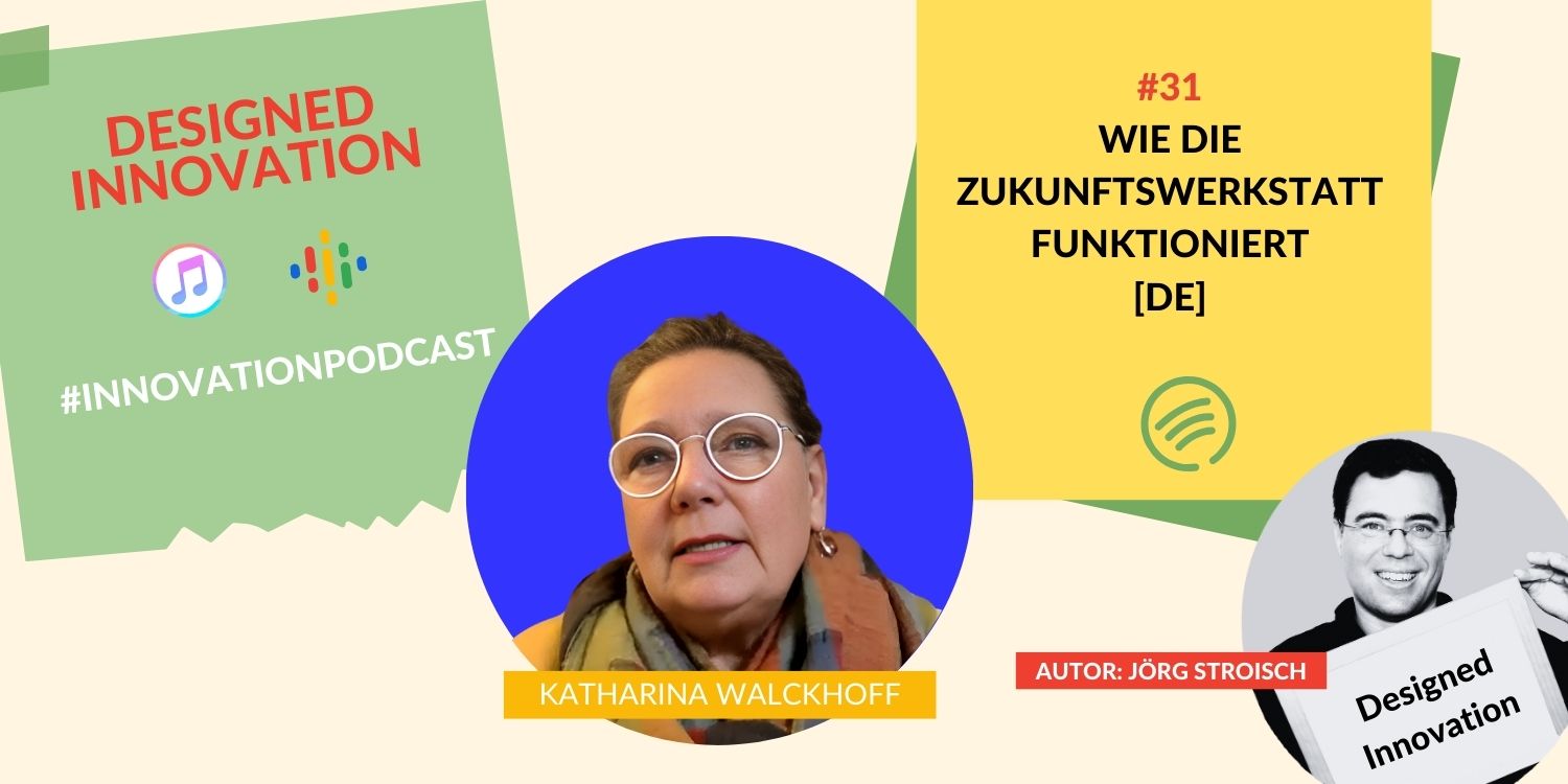 Katharina Walckhoff erzählt in dieser Episode von Designed Innovation, wie sie eine Zukunftswerkstatt organisiert.